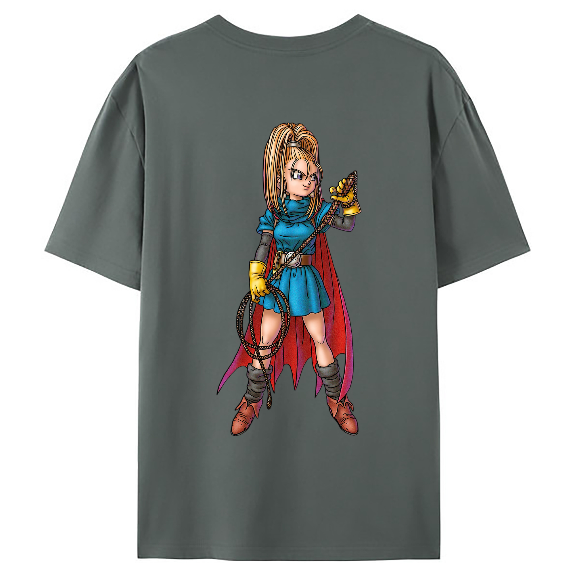 （画像用） ドラゴンクエスト Doragon Kuesuto Dragon Quest 綿100％ メンズ半袖Tシャツ（バックプリント） 通気性